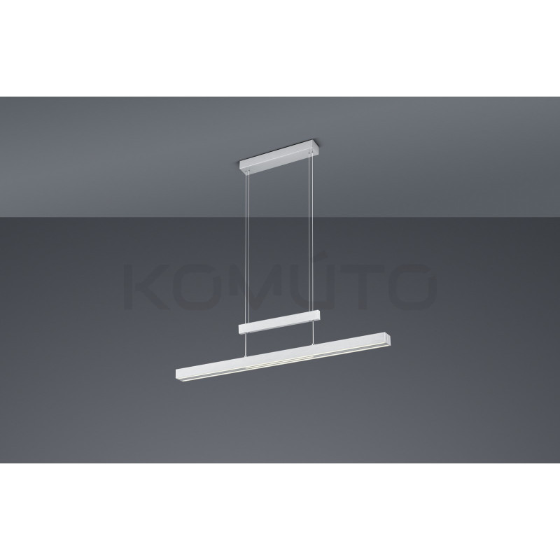 Lampa wisząca Pozioma Bruno srebrny nikiel Led Lampa wisząca Pozioma Bruno srebrny nikiel Led