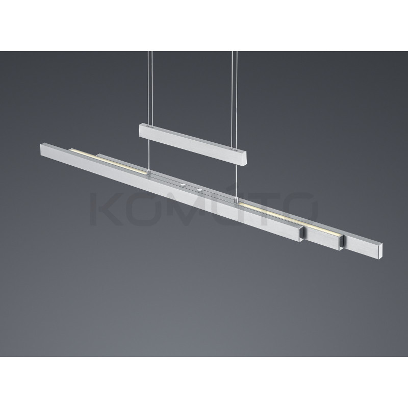 Lampa wisząca Pozioma Bruno srebrny nikiel Led Lampa wisząca Pozioma Bruno srebrny nikiel Led