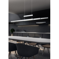 Lampa wisząca Pozioma Bruno srebrny nikiel Led Lampa wisząca Pozioma Bruno srebrny nikiel Led