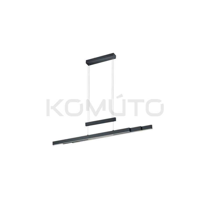 Lampa wisząca Pozioma Bruno czarna mat Led Lampa wisząca Pozioma Bruno czarna mat Led