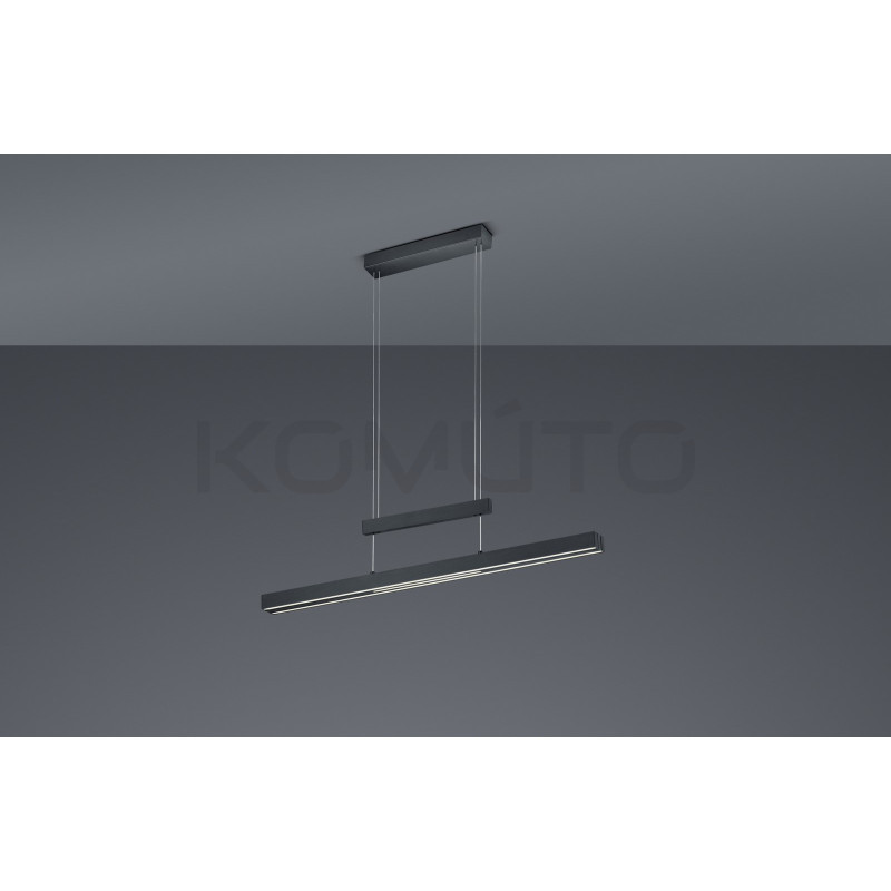 Lampa wisząca Pozioma Bruno czarna mat Led Lampa wisząca Pozioma Bruno czarna mat Led