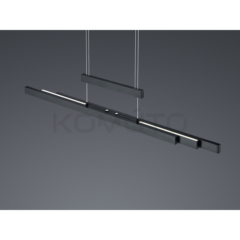 Lampa wisząca Pozioma Bruno czarna mat Led Lampa wisząca Pozioma Bruno czarna mat Led