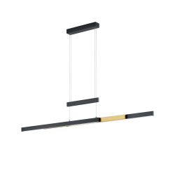 Lampa wisząca Pozioma Bruno czarno złota Led