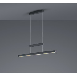 Lampa wisząca Pozioma Bruno czarna złoty akcent Led Lampa wisząca Pozioma Bruno czarna złoty akcent Led