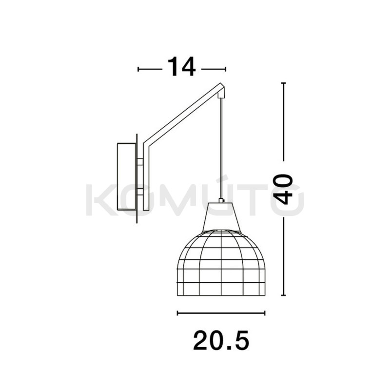 kinkiet boho Summer rattan naturalny