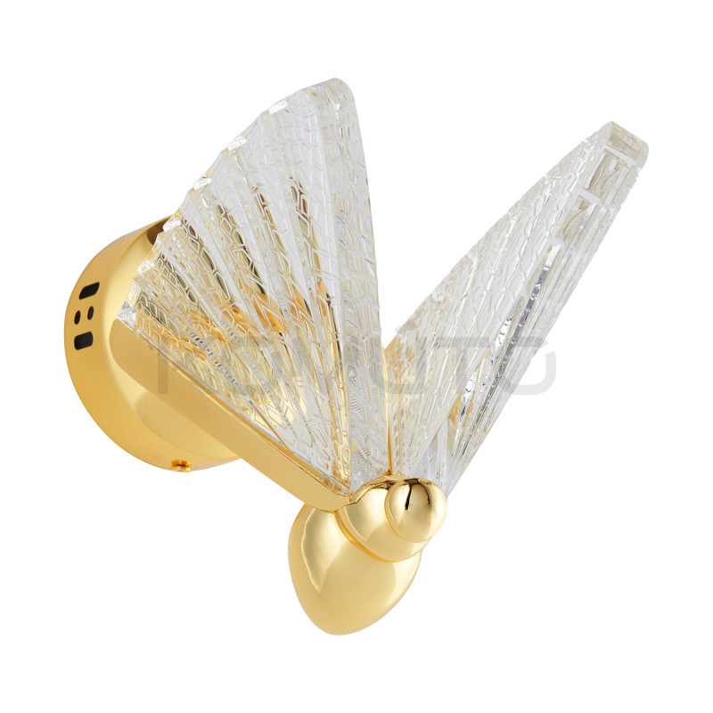 Kinkiet glamour Bee Motyl złoty 18 urokliwy romantyczny