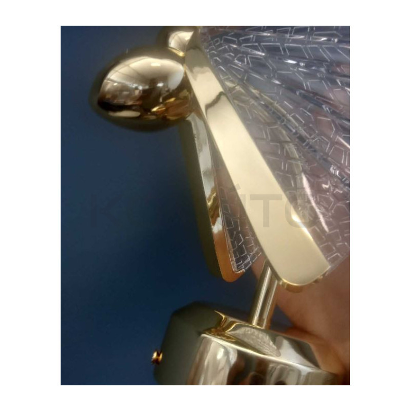 Kinkiet glamour Bee Motyl złoty 18 urokliwy romantyczny