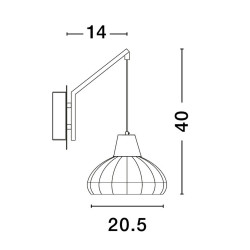Kinkiet boho Summer rattan czarny Kinkiet boho Summer rattan czarny