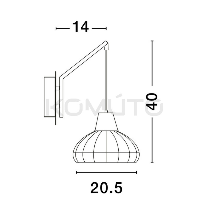 Kinkiet boho Summer rattan czarny Kinkiet boho Summer rattan czarny
