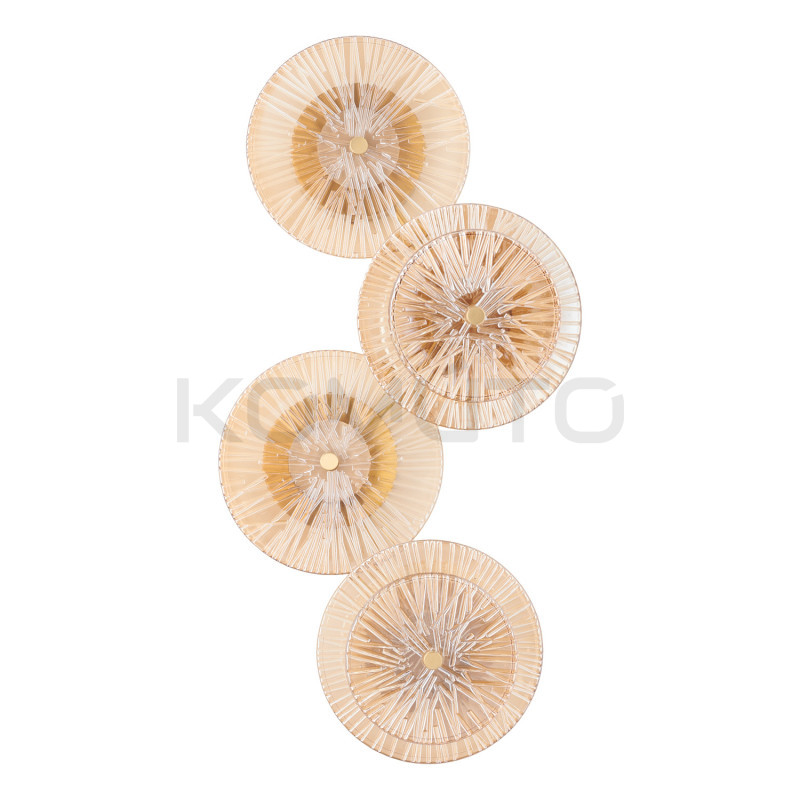 Dekoracyjny KINKIET LUXIO-4 LED BURSZTYNOWY