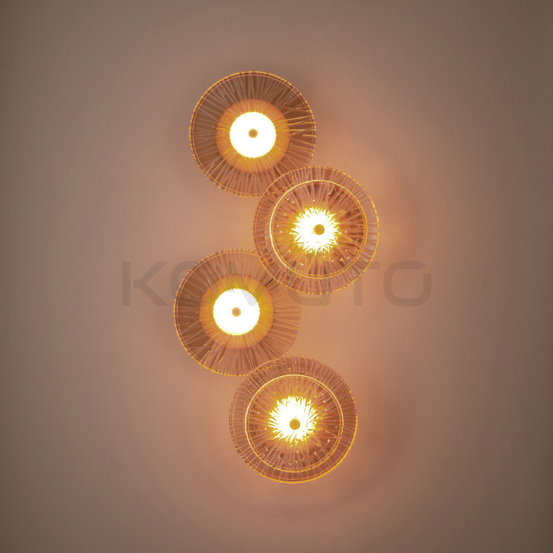 Dekoracyjny KINKIET LUXIO-4 LED BURSZTYNOWY