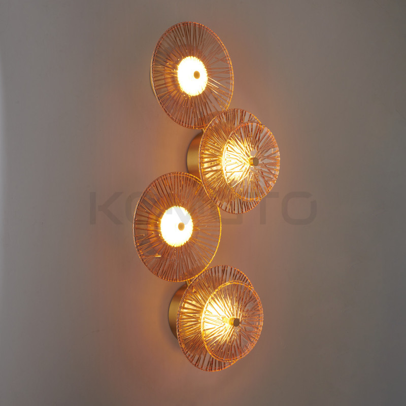 Dekoracyjny KINKIET LUXIO-4 LED BURSZTYNOWY