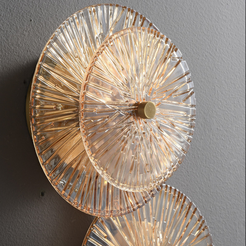 Dekoracyjny KINKIET LUXIO-4 LED BURSZTYNOWY