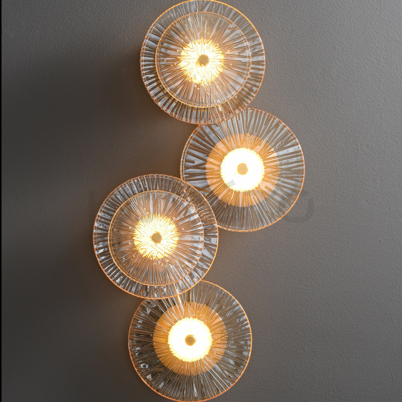 Dekoracyjny KINKIET LUXIO-4 LED BURSZTYNOWY