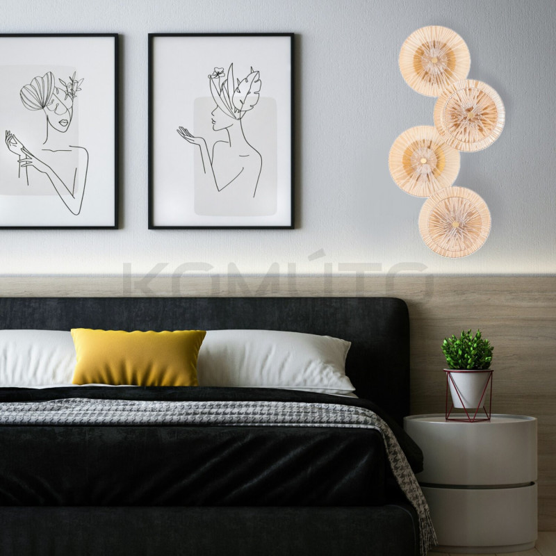 Dekoracyjny KINKIET LUXIO-4 LED BURSZTYNOWY