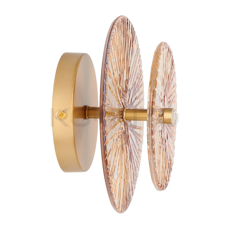 Dekoracyjny kinkiet LUXIO 1 LED BURSZTYNOWY