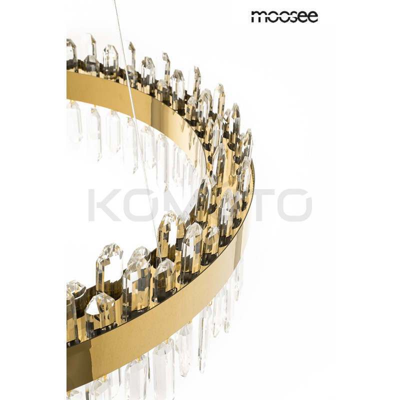 Kryształowa lampa wisząca glamour AMIRA 60 złota Kryształowa lampa wisząca glamour AMIRA 60 złota