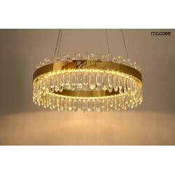 Kryształowa lampa wisząca glamour AMIRA 60 złota Kryształowa lampa wisząca glamour AMIRA 60 złota