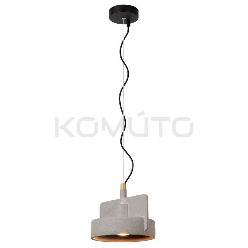 Betonowa lampa wisząca Bat szara
