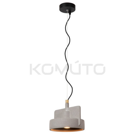 Betonowa lampa wisząca Bat szara