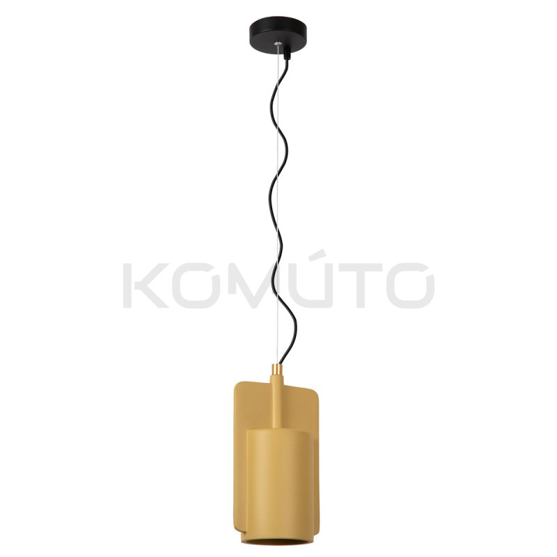 Betonowa lampa wisząca Bat żółta rustykalna Betonowa lampa wisząca Bat żółta rustykalna