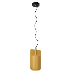Betonowa lampa wisząca Bat żółta