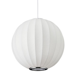 LAMPA WISZĄCA SILK BIAŁA 30 z jedwabiu kula LAMPA WISZĄCA SILK BIAŁA 30 z jedwabiu kula