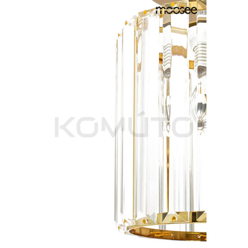 Kryształowy plafon Rey złoty