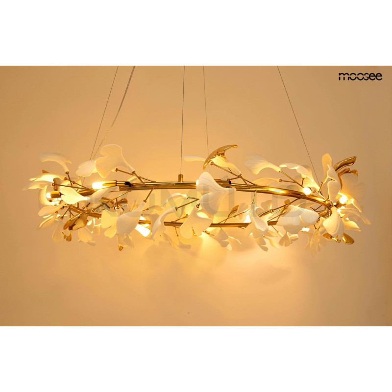 Lampa wisząca glamour FLORA 120 ceramiczna złota Lampa wisząca glamour FLORA 120 ceramiczna złota