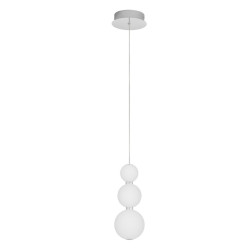 Lampa wisząca srebrna Biżu single chrom