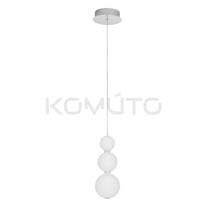 Lampa wisząca srebrna Biżu single chrom
