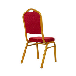 Krzesło bankietowe HEROS czerwone złote