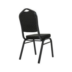 Krzesło bankietowe HERON czarne z czarną podstawą