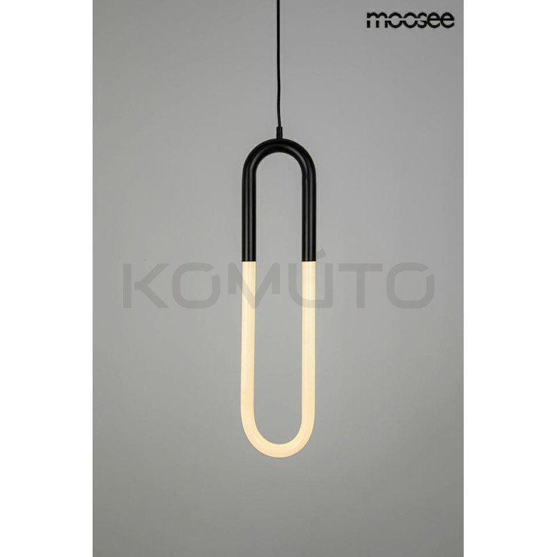 Lampa wisząca PUZO S czarna wydłużony kształt Lampa wisząca PUZO S czarna wydłużony kształt