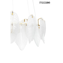 Lampa wisząca glamour ROCH 60 złota białe liście Lampa wisząca glamour ROCH 60 złota białe liście