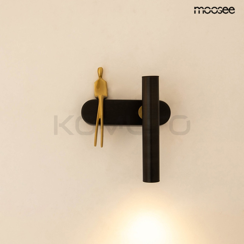 Kinkiet BOY TUBE czarny lewy/prawy