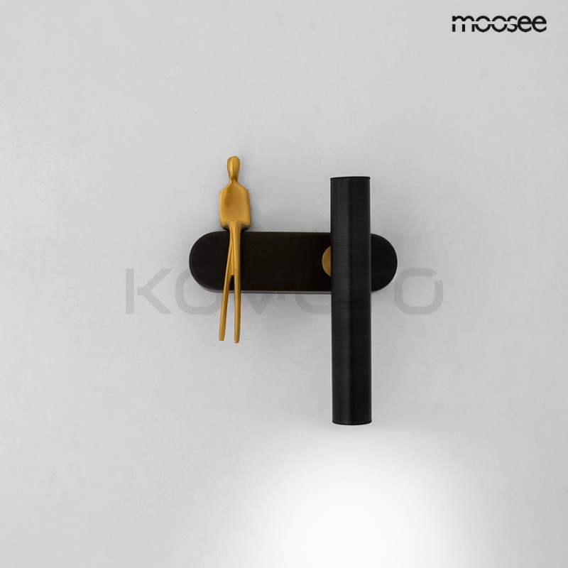 Kinkiet BOY TUBE czarny lewy/prawy