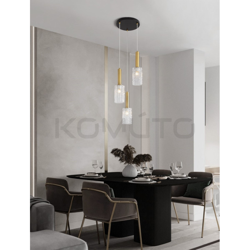 Lampa wisząca Froz 3 złota Lampa wisząca Froz 3 złota