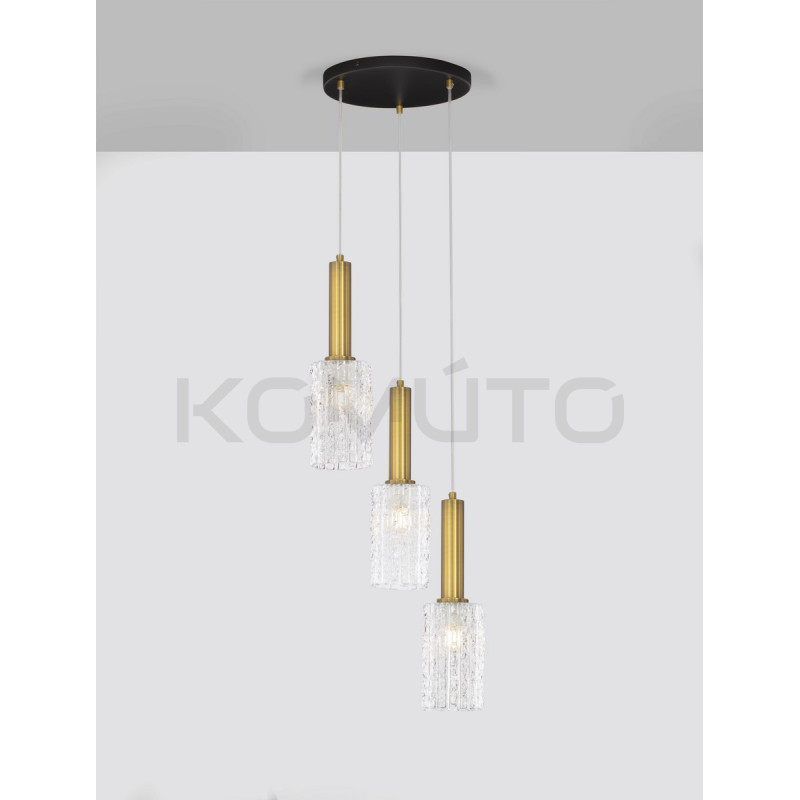 Lampa wisząca Froz 3 złota Lampa wisząca Froz 3 złota