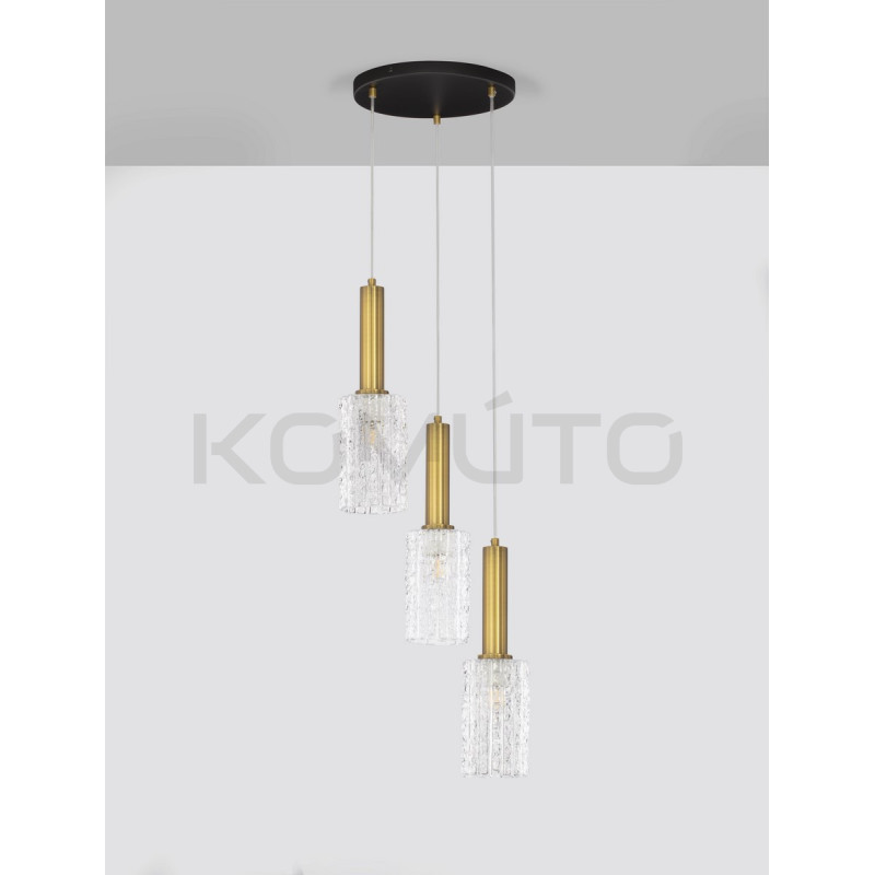 Lampa wisząca Froz 3 złota Lampa wisząca Froz 3 złota