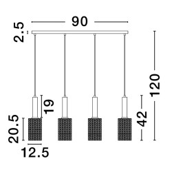 Lampa wisząca Froz Line 4 Lampa wisząca Froz Line 4