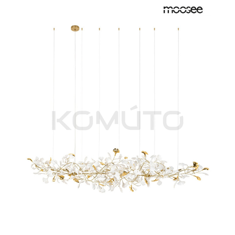 Lampa wisząca pozioma glamour FLORA 250 PP złota