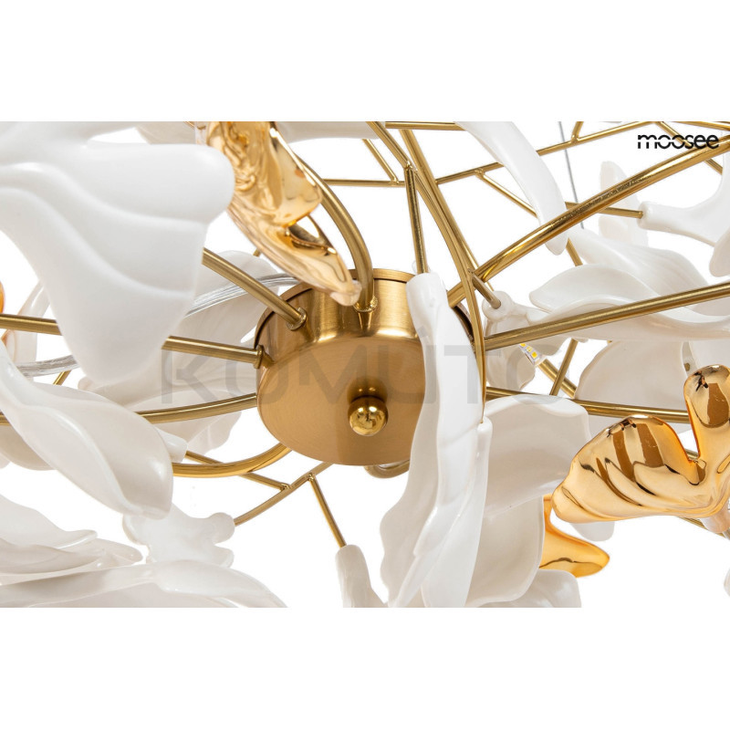 Lampa wisząca pozioma glamour FLORA 250 PP złota