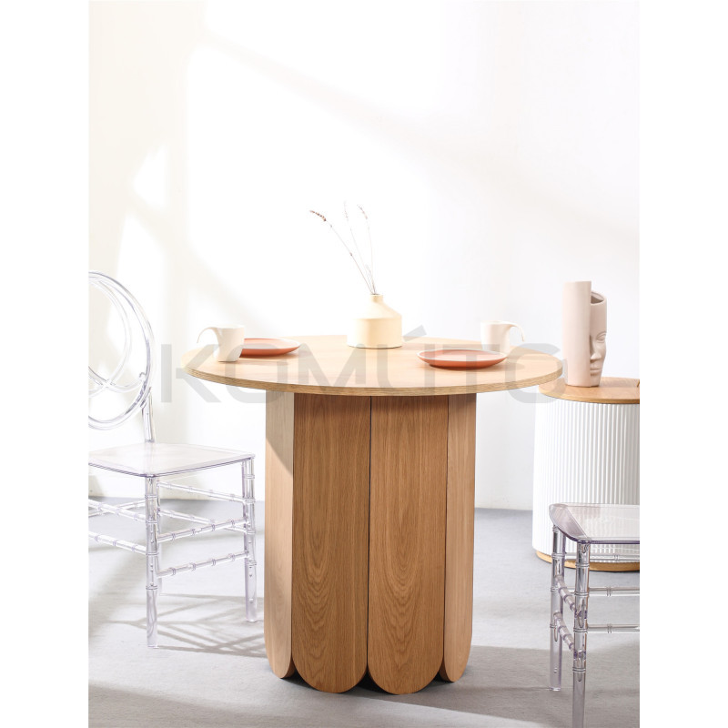 Okrągły stół w stylu Boho dębowy Boryna Okrągły stół w stylu Boho dębowy Boryna