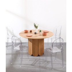 Okrągły stół w stylu Boho dębowy Boryna Okrągły stół w stylu Boho dębowy Boryna