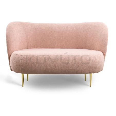Sofa Boucle Aldo 2 osobowa tapicerowana tkaniną Bouclé