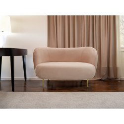 Sofa glamour na wysokich nogach Aldo 2 osobowa