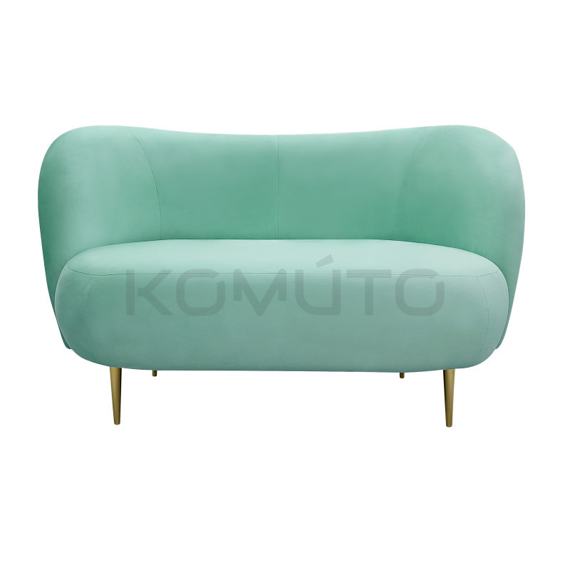 Sofa glamour na wysokich nogach Aldo 2 osobowa