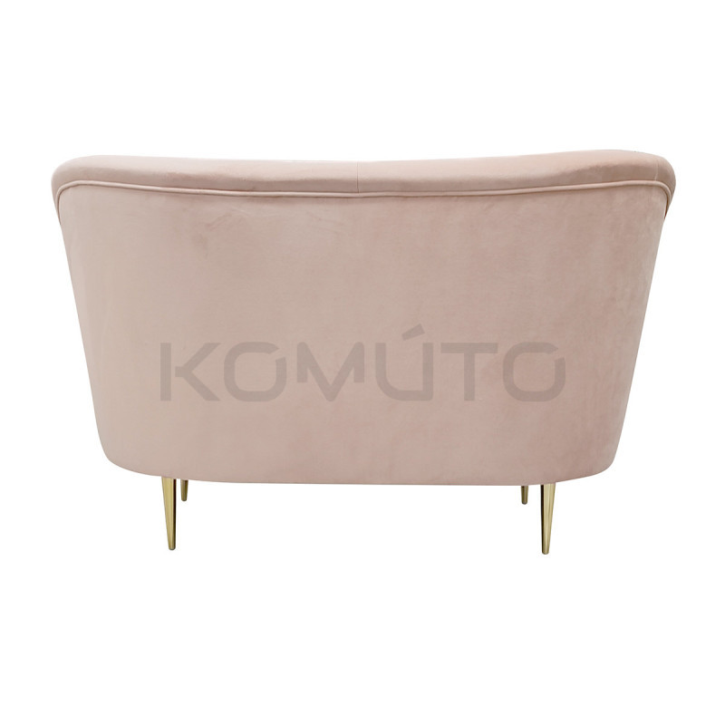 Sofa glamour na wysokich nogach Aldo 2 osobowa