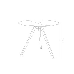 Stół okrągły Skandy 90 dla 4 osób Stół okrągły Skandy 90 dla 4 osób
